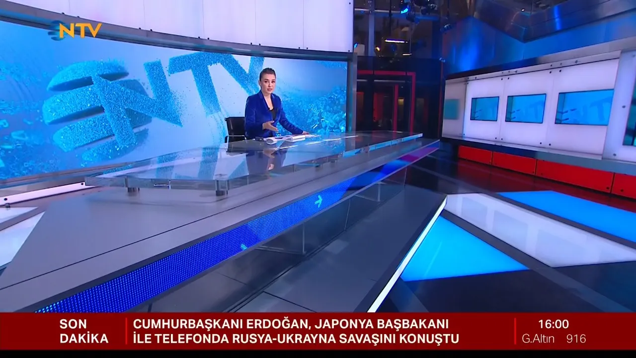 News Studio Video Wall Design sample V1 for a News Channel’s Broadcast, in the scope of TV Branding Design.