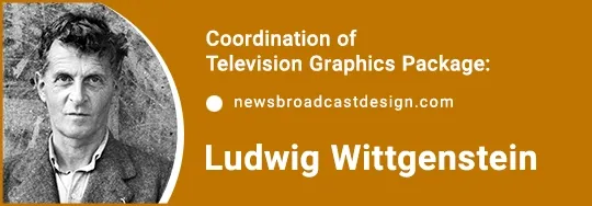 Ludwig Wittgenstein portrait related to his influence on TV Graphics Package Philosophy