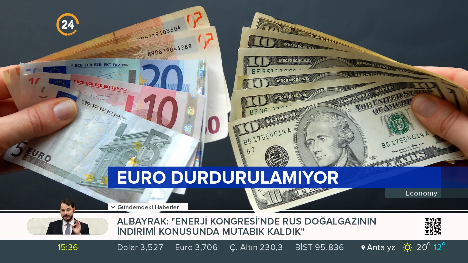 Lower Third sample for the Economy broadcast of a TV News Channel in the scope of News TV Channel Branding.
