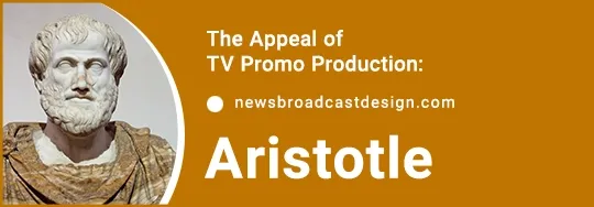 Aristotle portrait related to 'Integrating Aristotle's Catharsis for Enhanced Audience Engagement in TV News Promos' section.